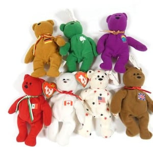 1 Vintage Teenie Beanie Babies Bear McDonald&#39;s Happy Meal Toy