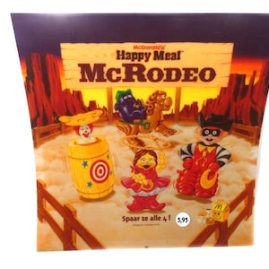 Big Vintage McRodeo Translite Display McDonalds Happy Meal 1996
