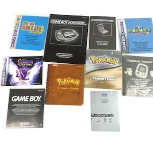 Vintage Nintendo Gameboy Manual Or Poster Nintendo Manuel Gameboy Advance Color
