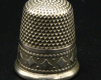 Simon Brothers Silver Nickle Thimble - USA Nickle Silver Thimble - Simon Bros