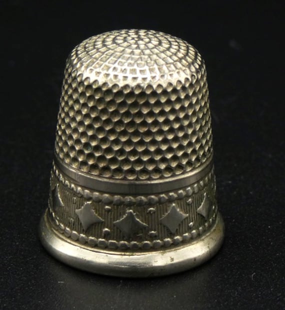 Simon Brothers Silver Nickle Thimble - USA Nickle Silver Thimble - Simon Bros