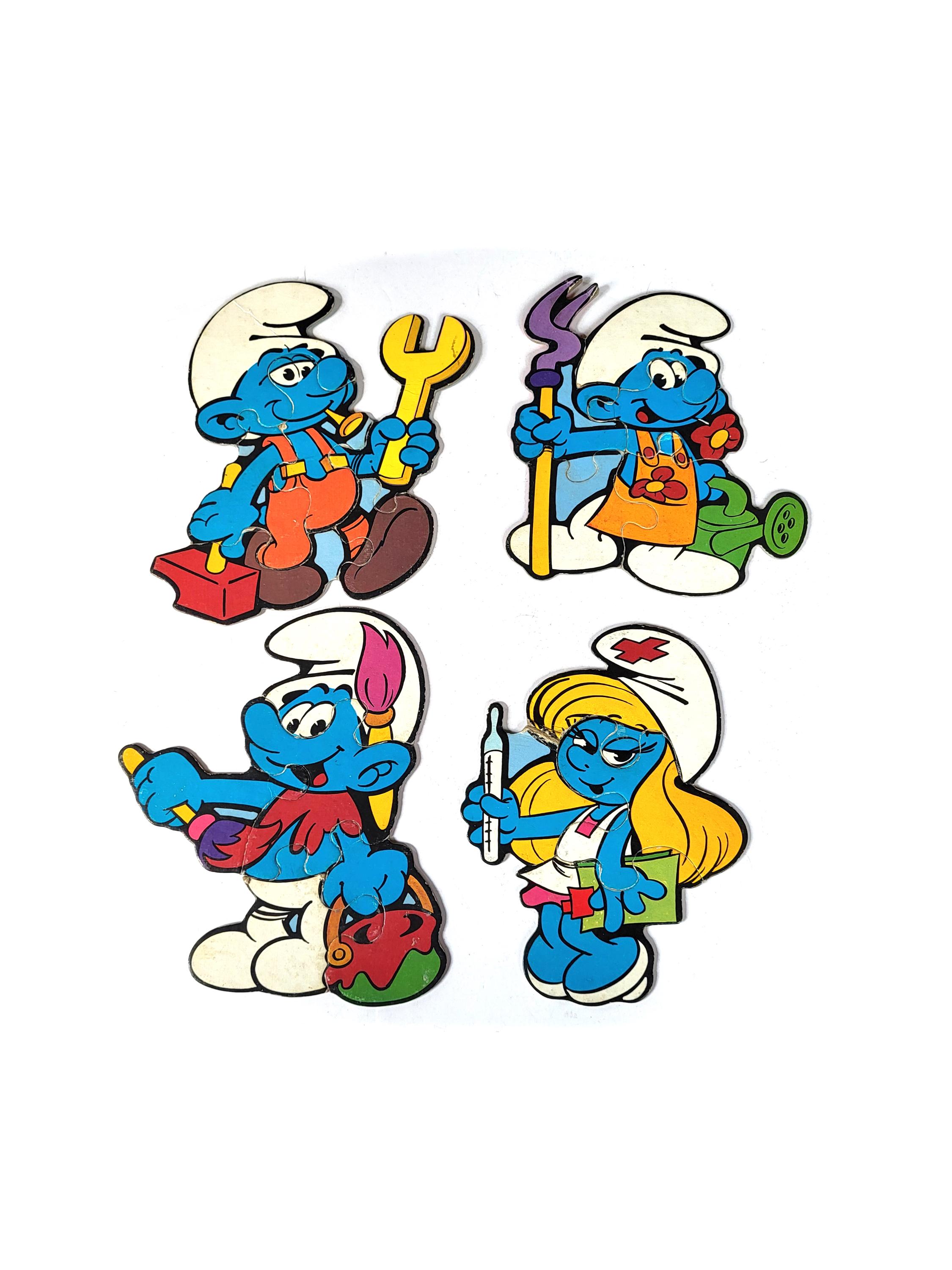 ヴィンテージ スマーフ ファイティング ジグソーパズル 1個