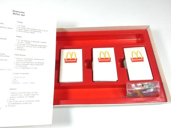 1 Vintage Mcdonald's Board Game Mcfact Dutch Game Card Gam