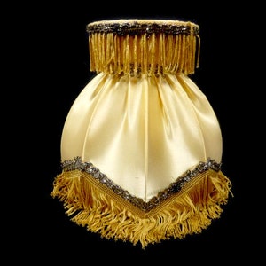 Vintage Yellow Gold Lamp Shade Beautiful Elegant Lamp Shades Fabric Lamp Shades Clip On Lampshade