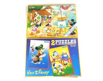 Vintage 64 Piece Walt Disney Vintage Puzzle , 1989s Complete