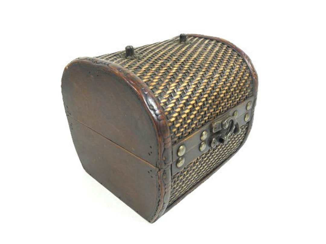 Vintage Jewelry Box Treasure Chest Wooden Chest Wooden Box Storage ...