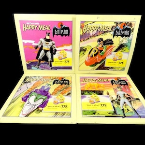 1 présentoir Batman vintage, présentoir McDonald's Happy Meal, présentoir de collection McDonalds, jouets Batman, 1993