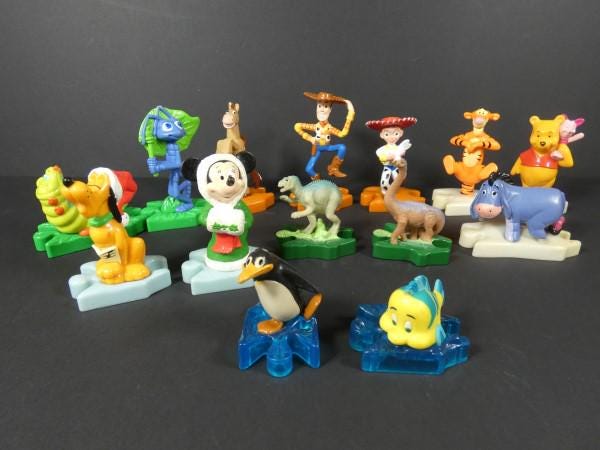1 Vintage Disney Video Showcase Puzzle Piece Figure Mcdonald's