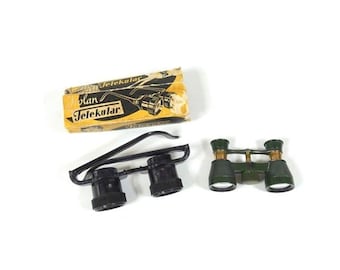 Carl Zeiss Jena Binoculars Telex 6x24 Original Case 1920's Serial