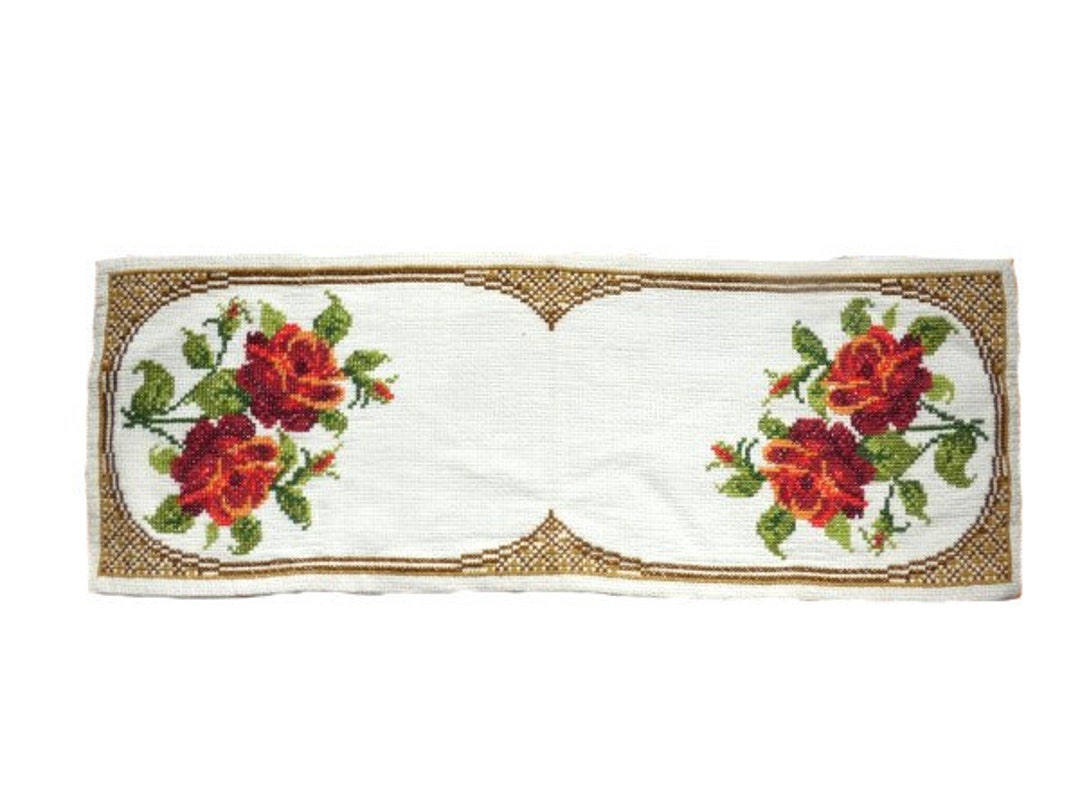 Vintage Rose Table Runner Table Cloth Table Runner Retro Etsy UK