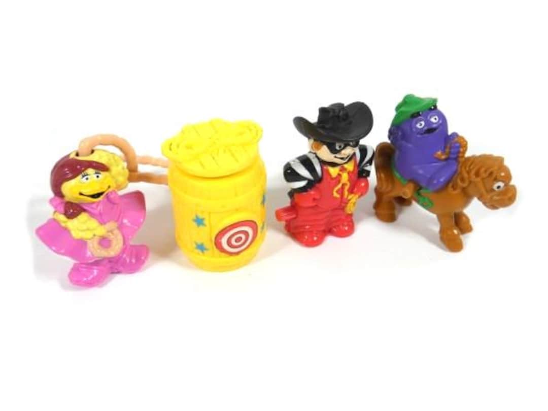 Vintage Mcrodeo Mcdonald's Happy Meal Toy Set Wild West Western