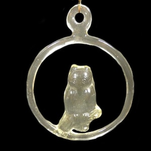Decorative Glass Owl Hanger 6x7.5 Inches Owl Glass Hanger Owl Decor