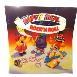 Big Vintage Rock &#39;n Roll Translite Display McDonalds Happy Meal 1993