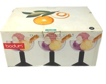 Vintage Bodum Dessert Glasses Set Plastic Ice Cream Glasses Vintage C Jorgensen Design Denmark