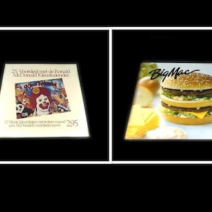 Super Rare Big Mcdonald's Translite Poster Ronald Calendar or Big