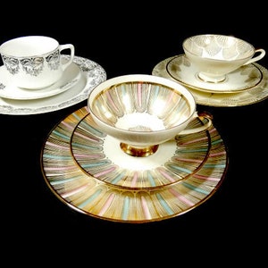 1 Vintage Bavaria Winterling Or KPM Trio Tea Cup And Saucer 3 Piece Set Beautiful Bavaria China Bavaria Gold Set