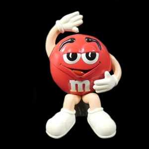 1 Vintage Red M&M Dispenser Candy Dispenser Chocolate Characters Marc Inc 2001