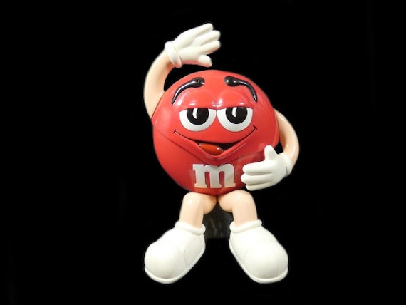1 Vintage Red M&M Dispenser Candy Dispenser Chocolate Characters