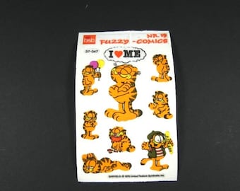 Vintage Garfield Fuzzy Comics Stickers 1978