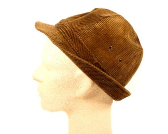 Vintage Brown German Corduroy Hat Fedora Hat Vintage Retro Design Gift For Him