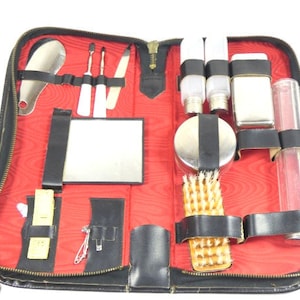 Vintage Men&#39;s Grooming Set, Travel Kit, Men&#39;s Grooming Set, Shaving Set Vanity Set Vintage German Design Nr 2