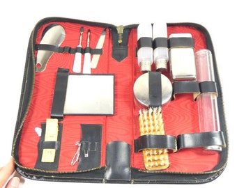 Vintage Men's Grooming Set, Travel Kit, Men's Grooming Set, Shaving Set Vanity Set Vintage German Design Nr 2