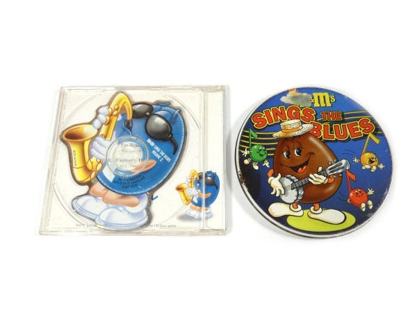 1 Vintage M&M Single CD Maxi Single Blue M and M Shape CD