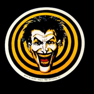 Vintage Batman Sticker Set 1989 DC Comics the Joker Batman Stickers - Etsy
