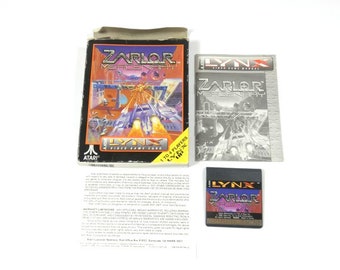 Vintage Zarlor Mercenary Lynx Video Game Card With Box And Manual 1990