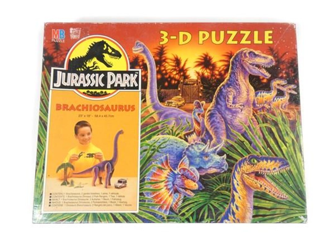 Vintage Jurassic Park 3-D Puzzle Brachiosaurus - Etsy