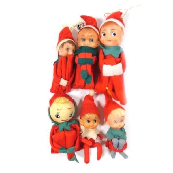 1 Vintage Christmas Elf Knee Hugger Pixie Scandinavian Elf Nordic Christmas Danish Design Christmas Decoration Nr 3