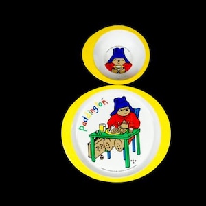 1 Vintage Plastic Paddington Bear Plate 1996
