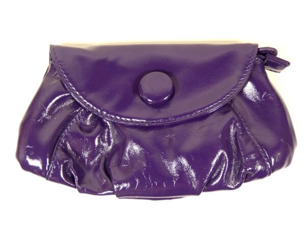 Vintage Purple Lacquer Evening Purse Evening Gown Bag Coin Purse Make Up Bag Cosmetic Bag Pouch Clutch