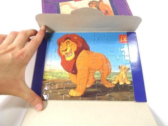 1 Vintage Lion King Mcdonald's Happy Meal Toy Puzzle Disney Puzzle