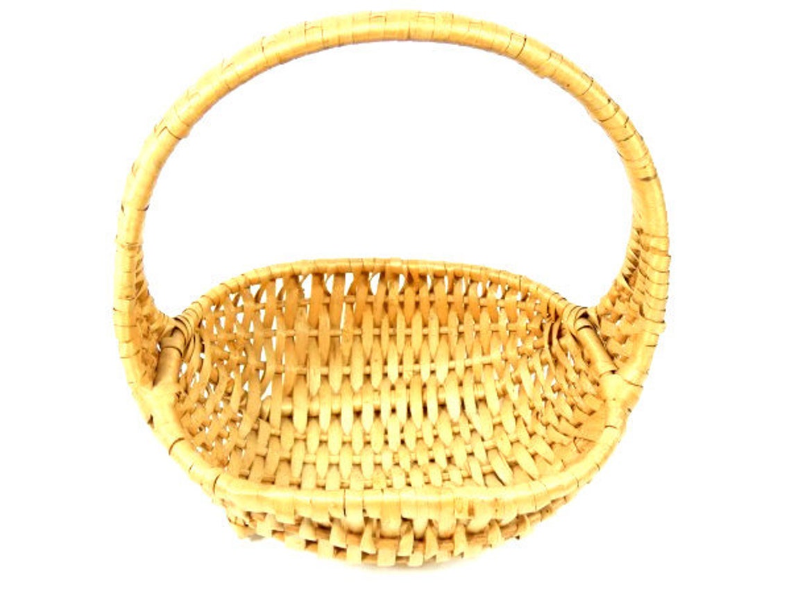 Vintage Wicker Basket Planter Basket Egg Basket Kitchen Decor Etsy