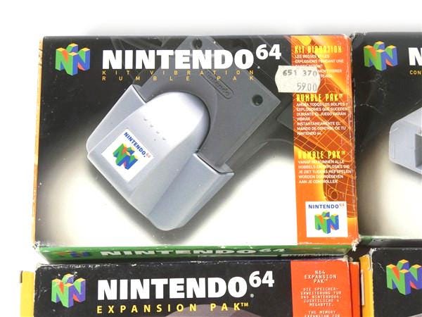 1 Vintage N64 Box Nintendo Rumble Pak Expansion Pak Controller Pak