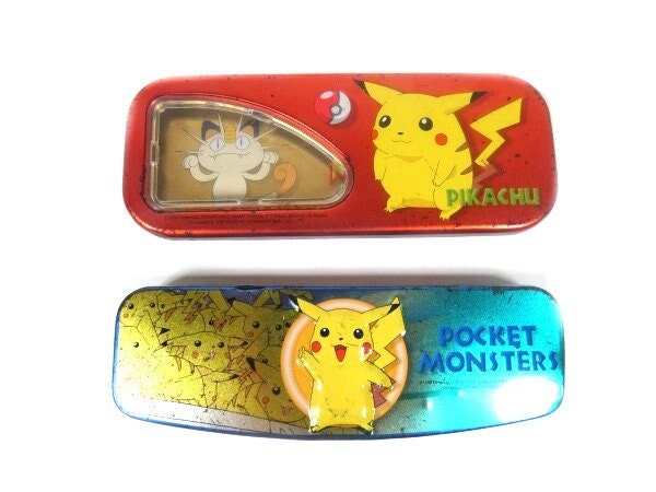 1 vintage Pokémon Metal Kit Pen Holder Nintendo Rare Pokémon Collectible 1999 Pokemon