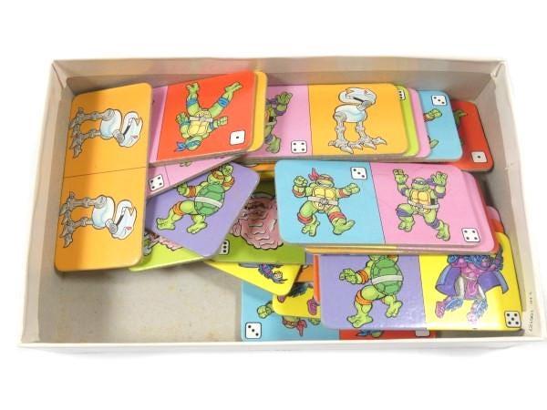 Vintage TMNT Teenage Mutant Ninja Turtles Domino Game Card Game