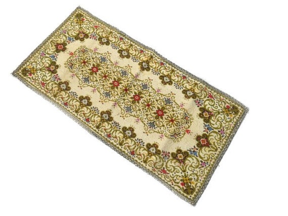 ヴィンテージ テーブルクロス テーブルランナー レトロ 26.5x12.5