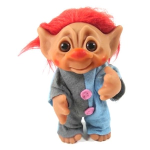 Vintage Thomas Dam Clown 9 Inch With Red Hair Made In Denmark Vintage Clown Troll 1977