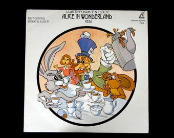 Vintage Alice In Wonderland Vinyl LP From Holland Collectible LP