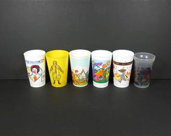 1 Vintage McDonald's Plastic Cup Cup Astronauts Park Coca Cola Nr 3