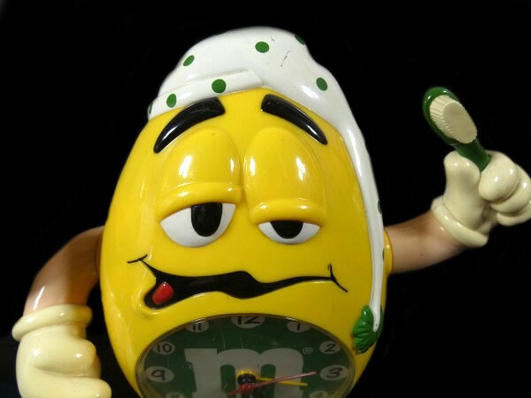 専門ショップ Zielony lub Niebieski Vintage 1 Zegar Plastikowy Rzadki M&M インテリア時計