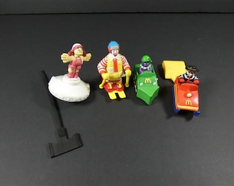 Vintage 80s Mcdonalds Moveables Happy Meal Bendy Toys Rare