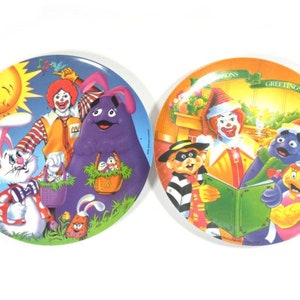 1 Vintage McDonald&#39;s Plate 1995 And 1996 Christmas Or Easter Plate McDonalds Collectable Toys Collectors Plate