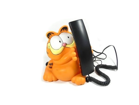 Vintage Garfield Telephone From 1995 Orange Cat Phone Collectable