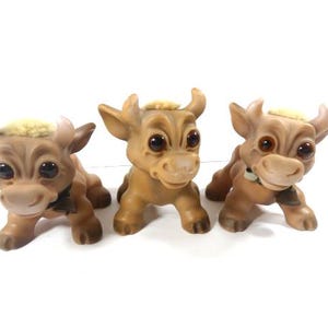 Vintage Thomas Dam Cow Troll With Original Bell Made In Denmark Troll Doll