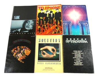 1 Vintage Sheet Music Book Sade Earth Wind Fire Secret Garden Telephone