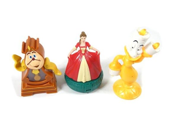1 Vintage Beauty and the Beast Toy Happy Meal Mcdonald's Toy 1998