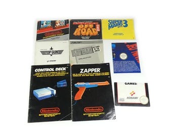 Vintage NES-manual eller affisch Nintendo-manual